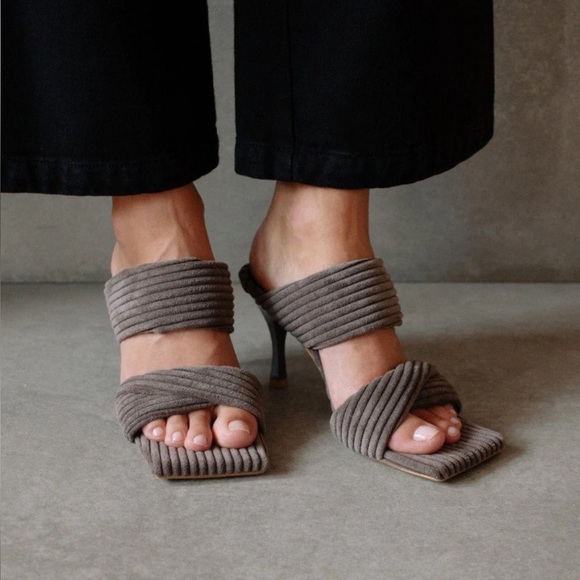 ALOHAS Shoes - Alohas Corduroy TWIST AUTUMN COFFEE BROWN Gray Sz 38 NWOB